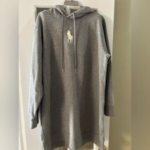 Women’s Hooded Polo Ralph Lauren big pony sweatshirt dress sz. XL